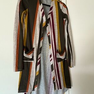 Striped Multicolor Cardigan Sweater